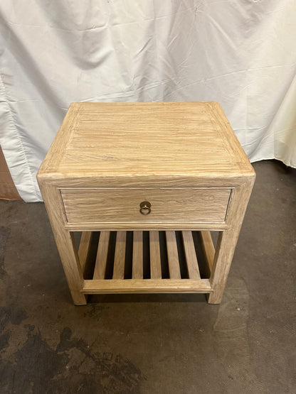 Handmade Side Table Weathered Natural