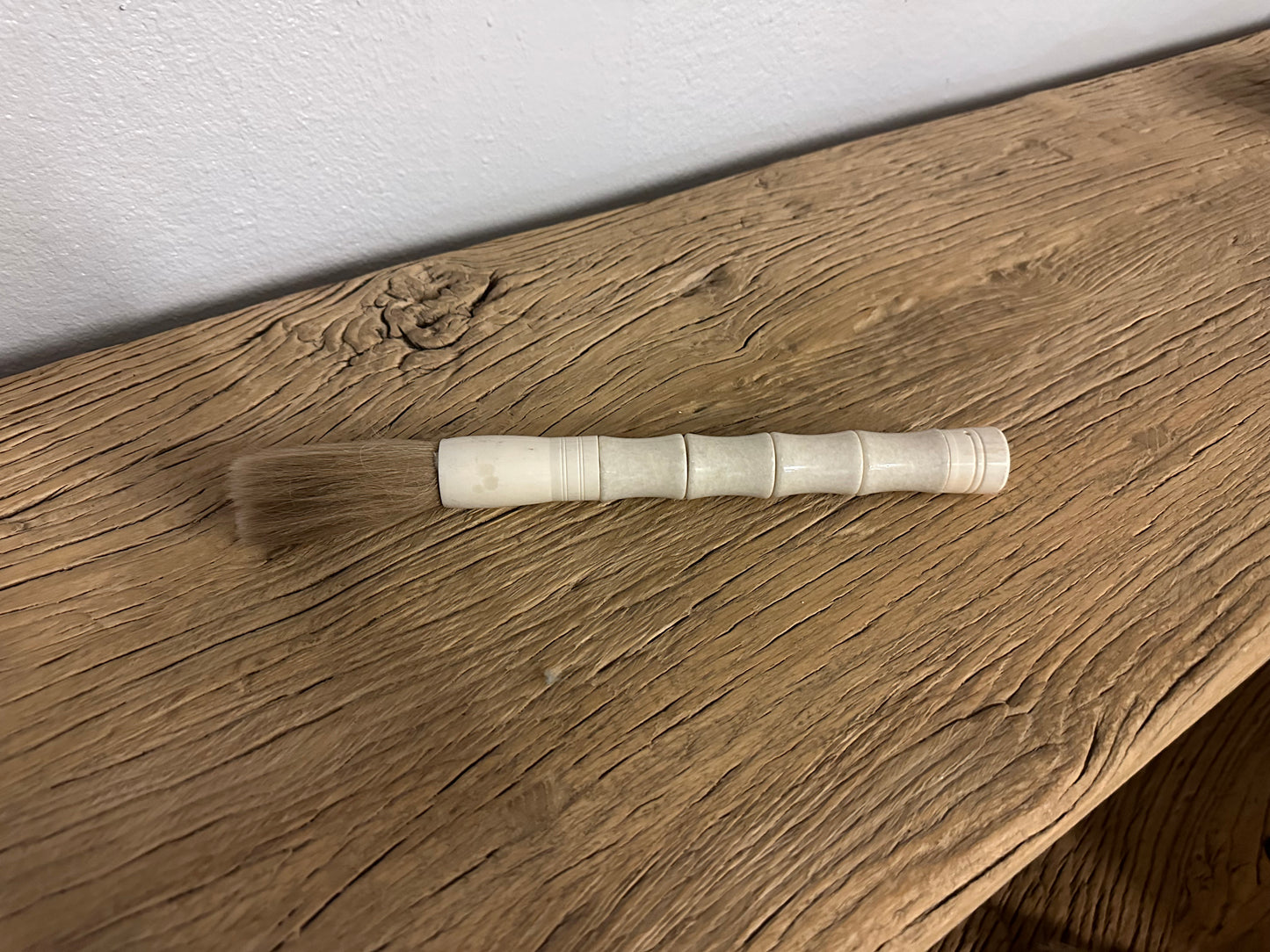 Approx. 13" Neutral Jade Bamboo-shaped Calligraphy Brush