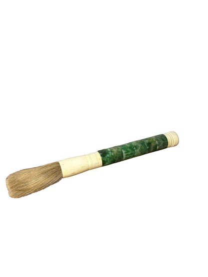 Green Jade Calligraphy Brush / 14 inches Dark and light