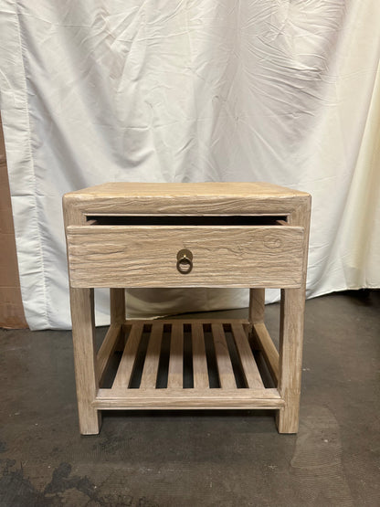 Handmade Side Table Weathered Natural