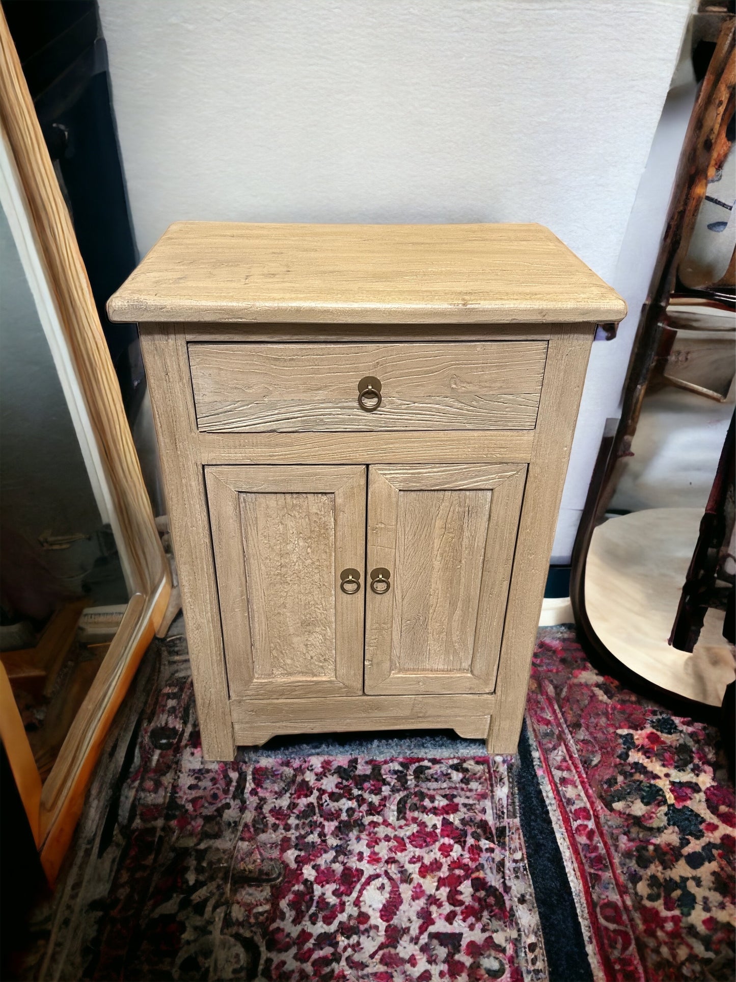 Handmade Natural Weathered One Drawer Cabinet ( Bedside cabinet ) 26x16x33