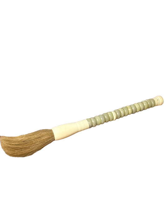 13" Calligraphy  Neutral Green  Jade Abacus Brush