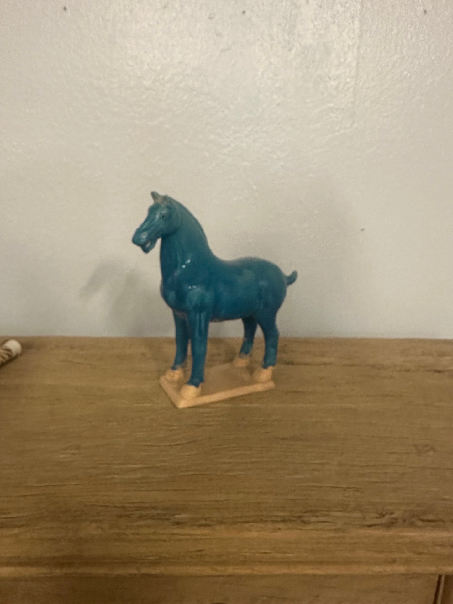 Ceramic Soft Aqua Horse Stallion Small ( handmade )