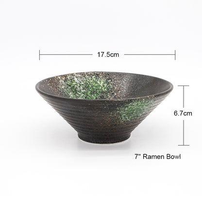 Ramen Bowl Stone Grain Ceramic| Handmade