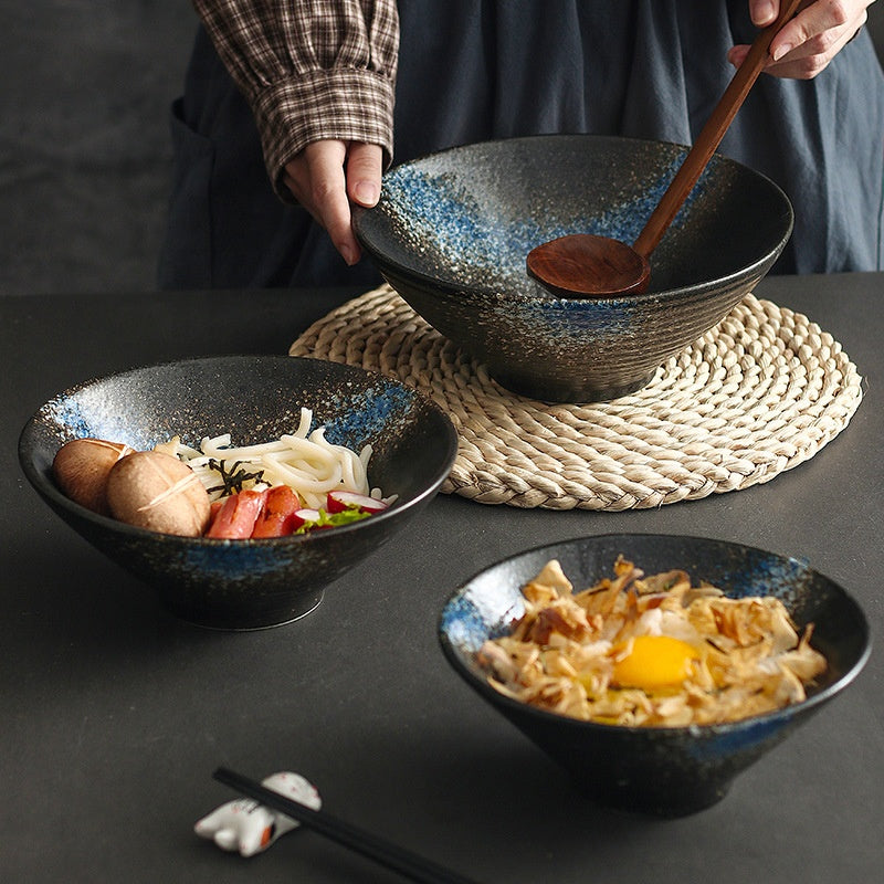 Ramen Bowl Stone Grain Ceramic| Handmade