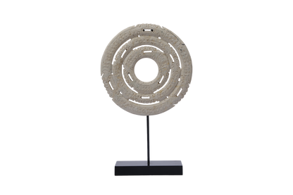 Jade Feng Shui Concentric Circle with Stand.