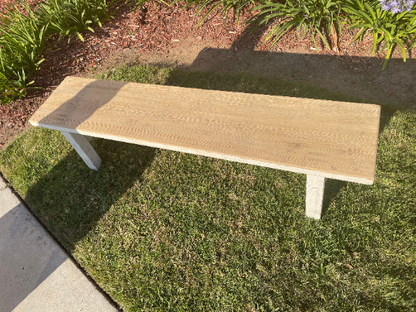 Reclaimed Wood Bench Antique off White (Multiple Lengths).