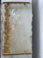 Rectangular Wavy Resin/Epoxy Serving Tray with Flakes Hand made