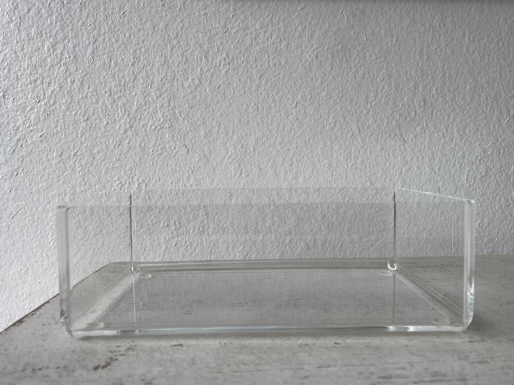 Hammered Aluminum & Acrylic Tissue Box 9.5X5.5X3.5 inches Handmade