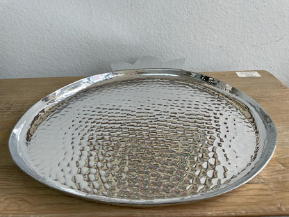 Hammered Aluminum Decorative Tray Strawberry Design Handmade (Multiple Sizes)