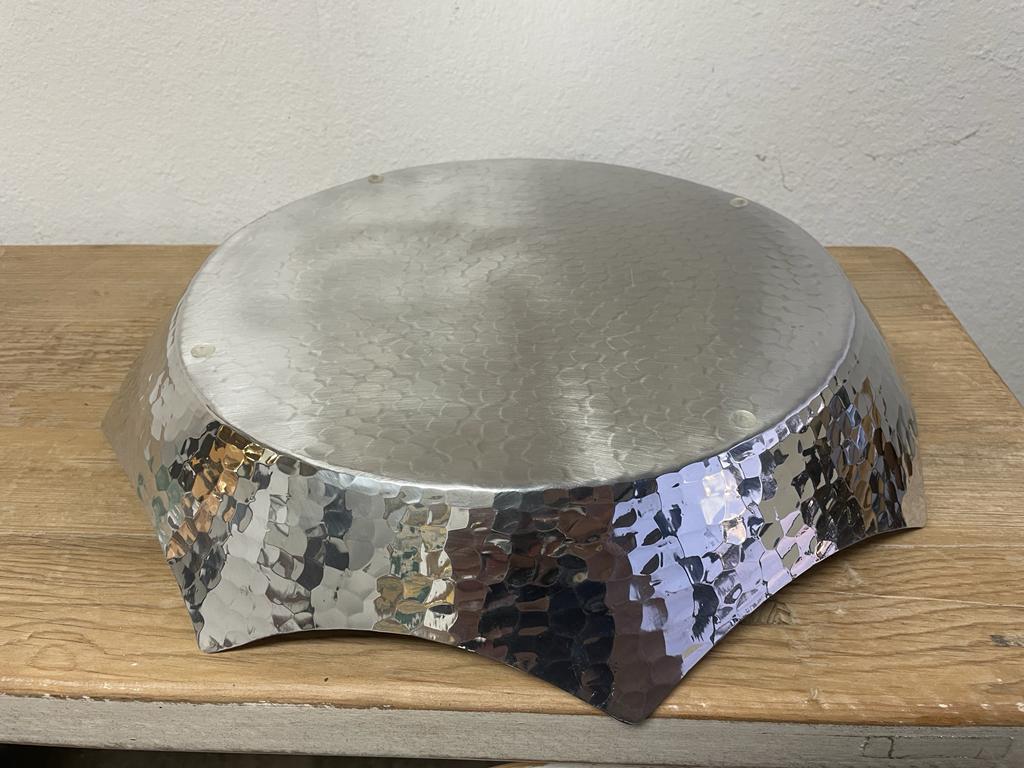 Hammered Aluminum Tray Crown Shape Handmade (Multiple Sizes & Base Shapes)