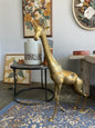 Vintage 28" Giraffe Copper Figurine, Special Patina Finish Handmade