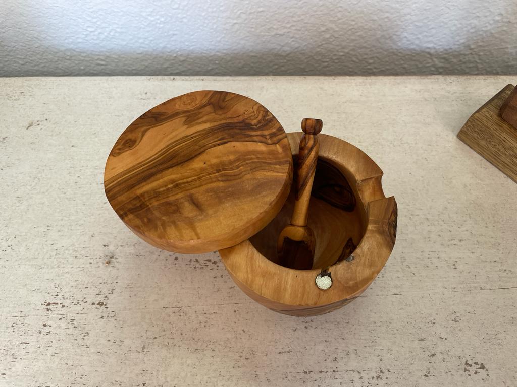 olive wood spice box