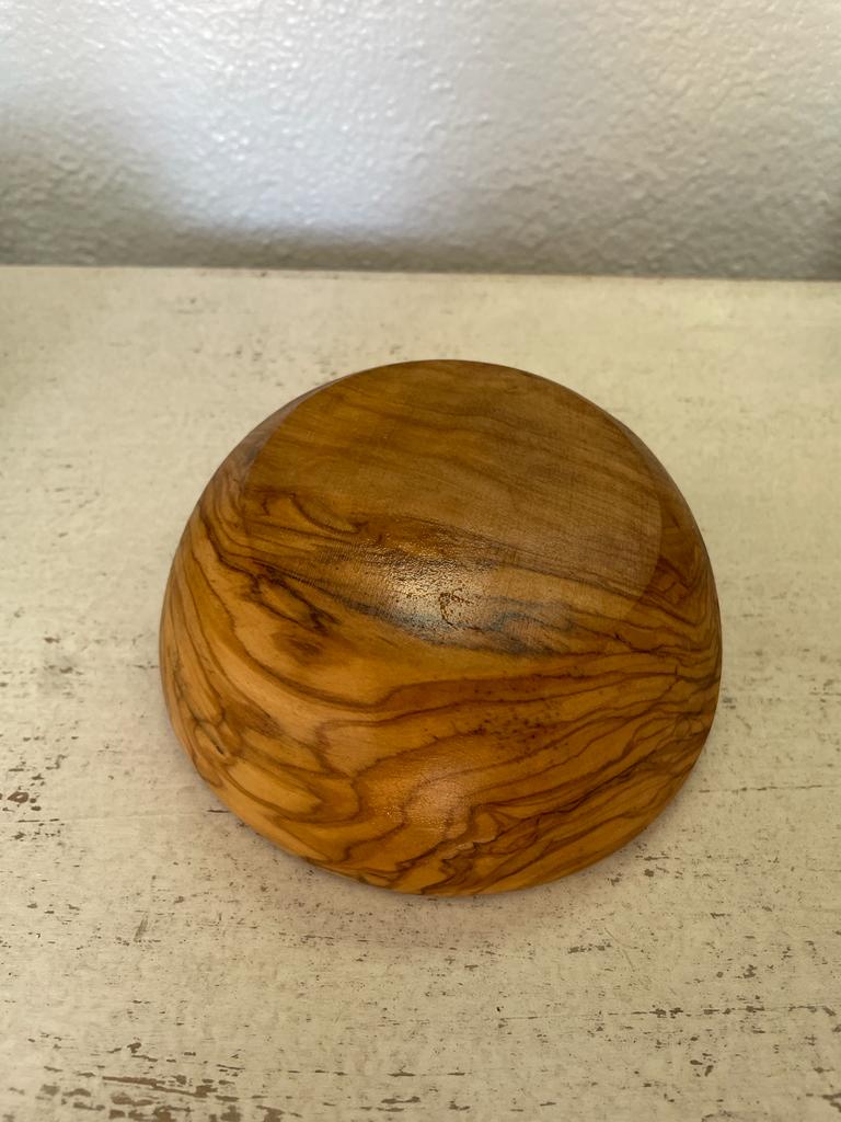 Olive Wood Bowl / Candle Jar handmade gift