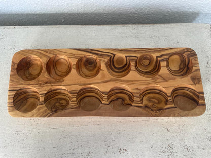 Olive Wood Egg Holder/ Wooden Egg Storage/ Handmade Gift