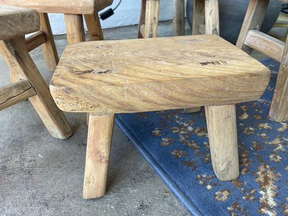 old wooden mini stool 