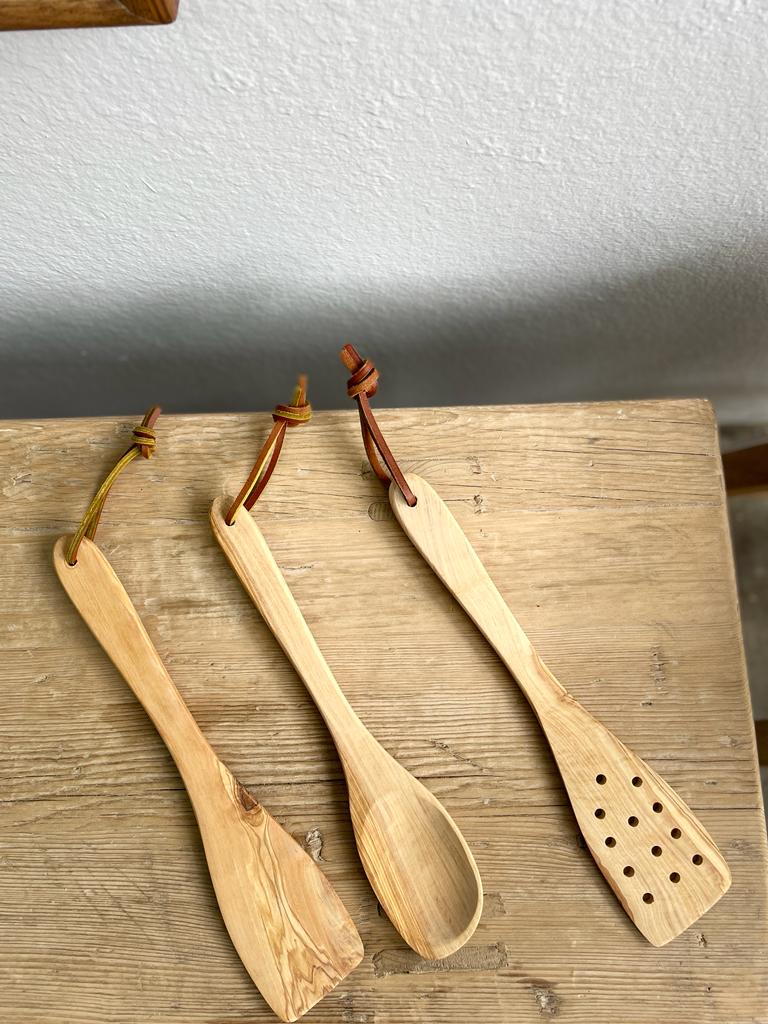 olive wood cooking set