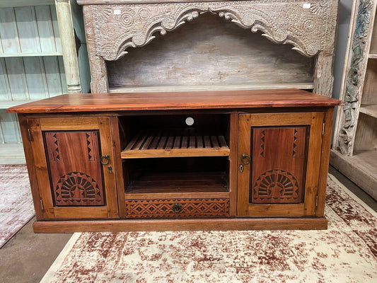 Handmade Vintage Antique Solid Wood Buffet| Indian Console Table| Carved Buffet| Decorative Buffet | Rustic Buffet| Indian Buffet