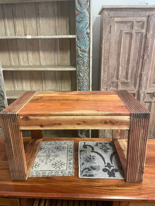 Handmade Vintage Antique Solid Wood Side Table| Indian End Table| Rustic Side Table| Antique End Table