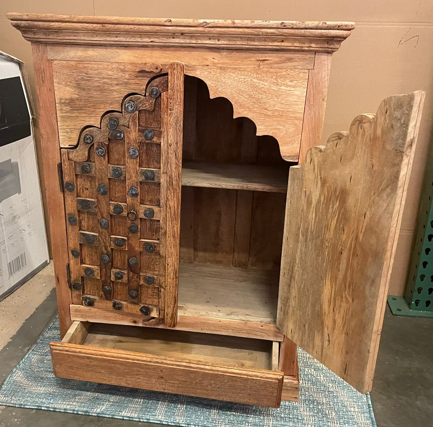 Antique Indian Handmade Dresser| Teak Wood| Indian Dresser| Carved Dresser