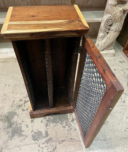 Indian Antique Rustic Vintage Teak Wood CD/ DVD Holder | Handmade