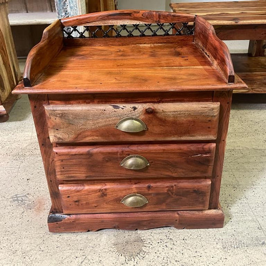 Handmade Vintage Antique Teak Wood Night Stand | Indian Night Stand| Carved NightStand | Stand Indian Night Stand