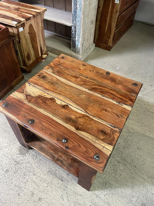 Handmade Vintage Antique Solid Wood Side Table | Indian Accent Table| Carved End Table | Decorative End Table