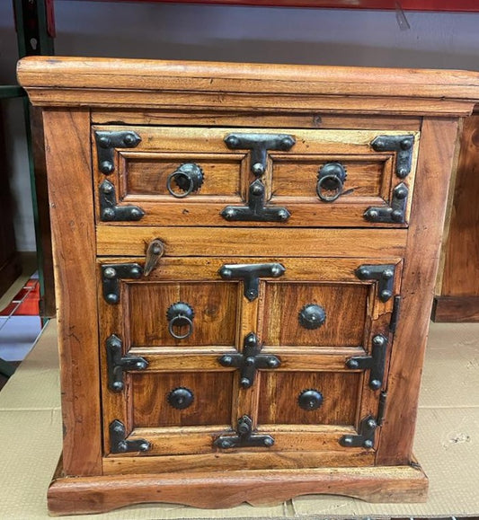 Handmade Vintage Antique Solid Wood Side Table | Indian Accent Table|Decorative End Table| Carved Side Table