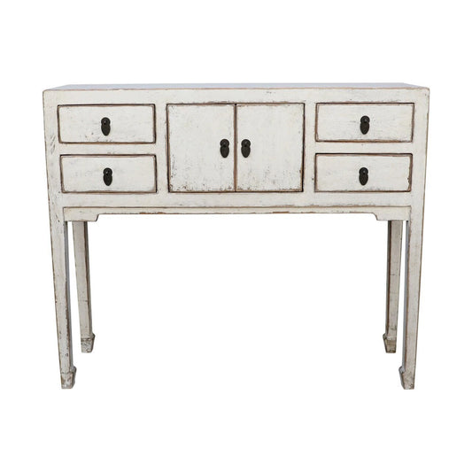 Antique Four Drawers Console Table Antique off White ( HANDMADE ).