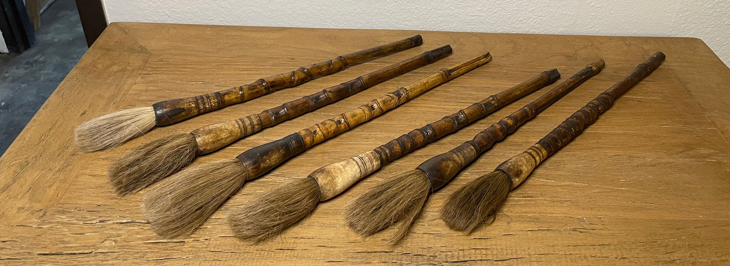 Brown Arhat Bamboo Calligraphy Brush