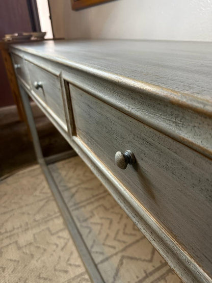 Hand made Ming Console Table With 3 Drawers-Weathered / multiple sizes and color