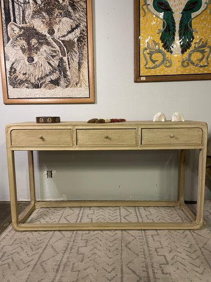 Hand made Ming Console Table With 3 Drawers-Weathered / multiple sizes and color