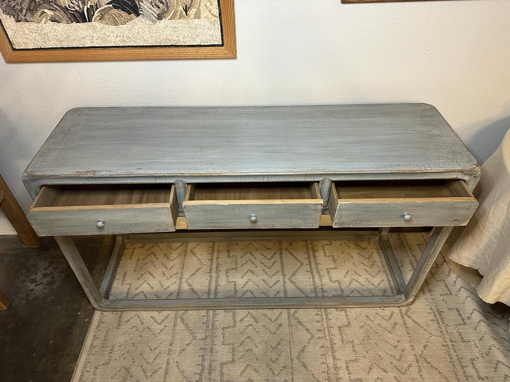 Hand made Ming Console Table With 3 Drawers-Weathered / multiple sizes and color