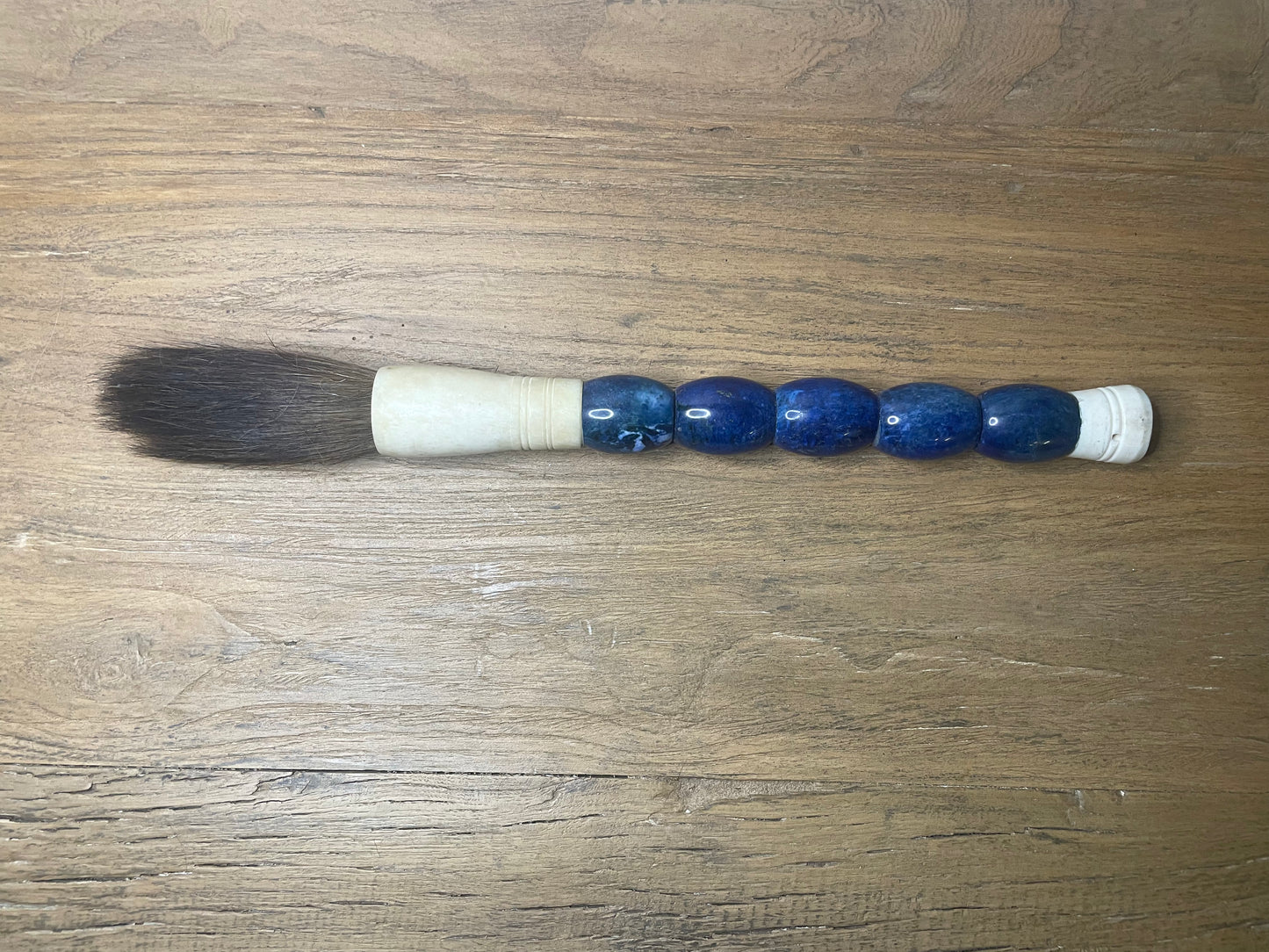 Approx. 16" Indigo Blue Drum Calligraphy Brush