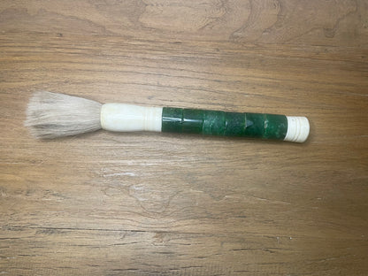 Green Jade Calligraphy Brush / 14 inches Dark and light