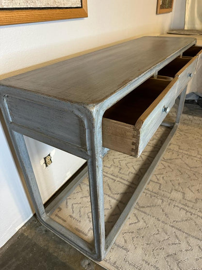 Hand made Ming Console Table With 3 Drawers-Weathered / multiple sizes and color