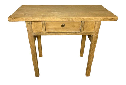 40 Rustic Elmwood Console with one Drawer Weathered Natural