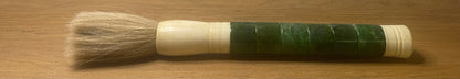 Green Jade Calligraphy Brush / 14 inches Dark and light