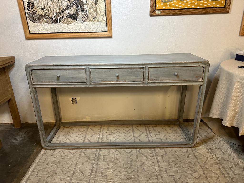 Hand made Ming Console Table With 3 Drawers-Weathered / multiple sizes and color