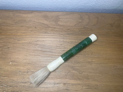 Green Jade Calligraphy Brush / 14 inches Dark and light