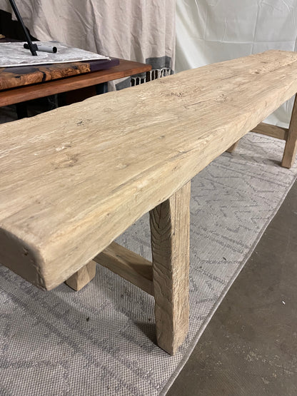 Capri Bench Natural Pinewood Multiple Sizes Handmade