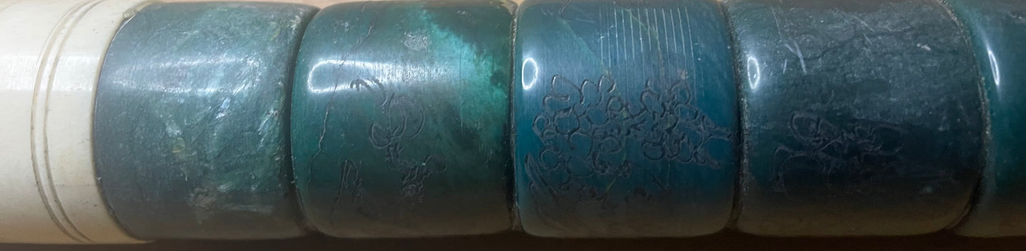 Dark Green Jade Calligraphy Brush / 15 inches