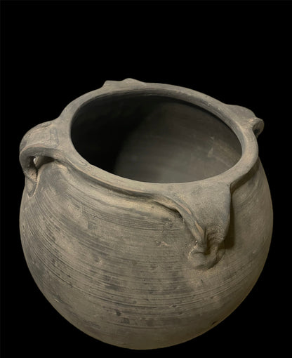 Handmade Earthy Gray Pottery Pot ( Unique )